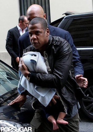 Jay-Z, Beyoncé, and Baby Blue Take Paris Together Jay-Z, Beyoncé, and Baby Blue Take Paris Together