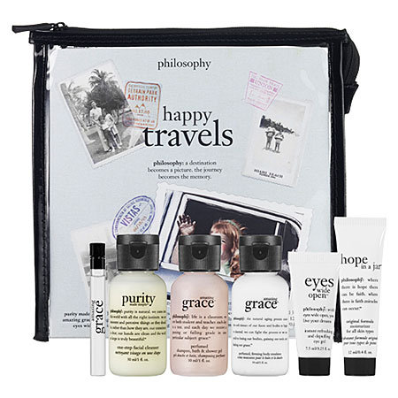 All the necessary cosmetics you need in a convenient travel size makes life (and going through security) a whole lot easier.
Philosophy Happy Travels Set ($32)
All the necessary cosmetics you need in a convenient travel size makes life (and going through security) a whole lot easier.
Philosophy Happy Travels Set ($32)