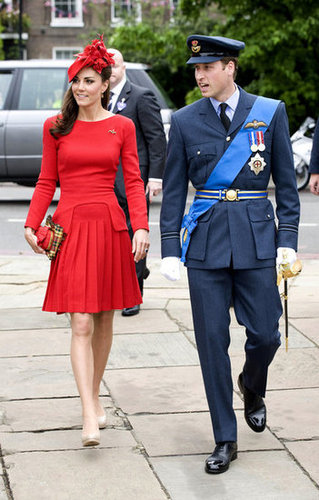The royal couple made a regal arrival, with Prince William in his flight lieutenant ensemble and Kate in complementary statement red.
The royal couple made a regal arrival, with Prince William in his flight lieutenant ensemble and Kate in complementary statement red.