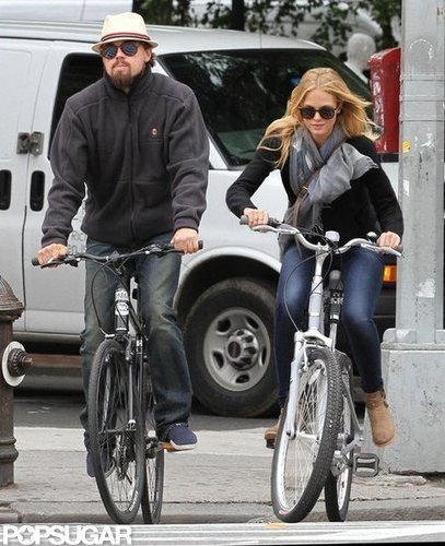 Leonardo DiCaprio and girlfriend Erin Heatherton biked around NYC together.
Leonardo DiCaprio and girlfriend Erin Heatherton biked around NYC together.