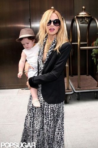 Rachel Zoe wore a black blazer and a dress in NYC.
Rachel Zoe wore a black blazer and a dress in NYC.