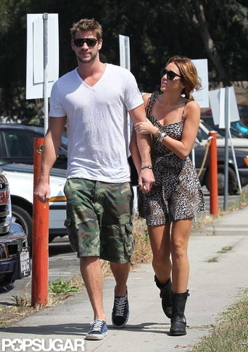 Miley Cyrus showed Liam Hemsworth love in LA in July 2010.
Miley Cyrus showed Liam Hemsworth love in LA in July 2010.