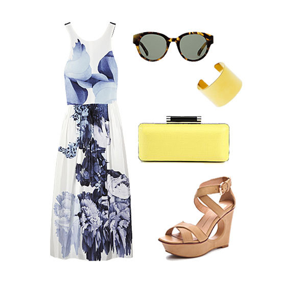 It's your big day, so if you feel like dressing up, go for it in a pretty Summer frock, done up in a gorgeous floral print. Finish it off with wedges you can actually walk in and a pop of color on your clutch. Add in a dose of shine via a gold cuff and complete your look with quintessential shades.
Get the look:
Tibi Floral Print Silk Dress ($575)
Karen Walker Anywhere Sunglasses ($280)
J.Crew High-Shine Wide Cuff ($65)
Diane von Furstenberg Tonda Raffia Clutch ($345)
Dolce Vita Orla Cutout Wedge Sandals ($190)
It's your big day, so if you feel like dressing up, go for it in a pretty Summer frock, done up in a gorgeous floral print. Finish it off with wedges you can actually walk in and a pop of color on your clutch. Add in a dose of shine via a gold cuff and complete your look with quintessential shades.
Get the look:
Tibi Floral Print Silk Dress ($575)
Karen Walker Anywhere Sunglasses ($280)
J.Crew High-Shine Wide Cuff ($65)
Diane von Furstenberg Tonda Raffia Clutch ($345)
Dolce Vita Orla Cutout Wedge Sandals ($190)