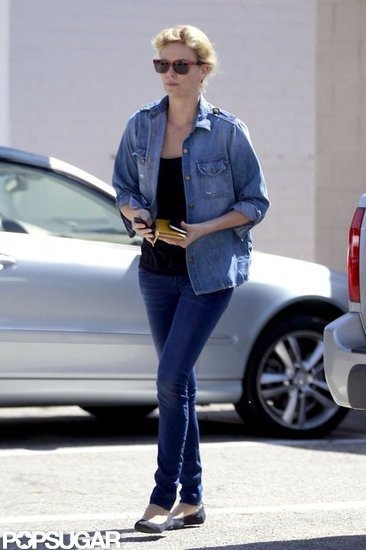 Charlize Theron headed to the salon. Charlize Theron headed to the salon.