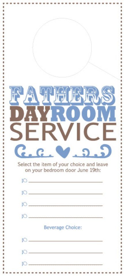 Father's Day Room Service Father's Day Room Service
