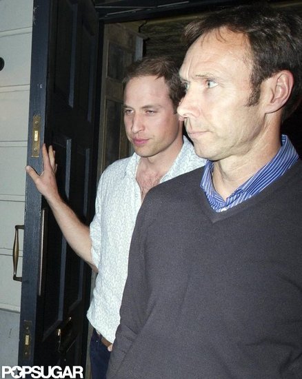 Prince William was seen leaving the club in a button up shirt. Prince William was seen leaving the club in a button up shirt.