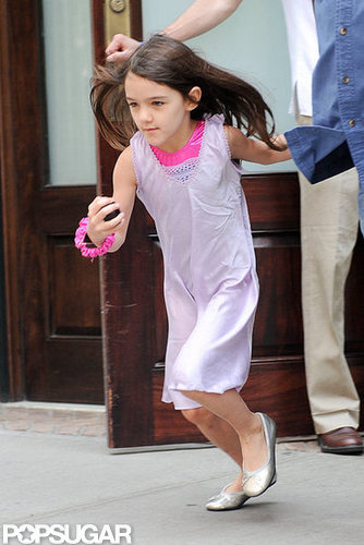 Suri Cruise was in a hurry to get going in NYC.
Suri Cruise was in a hurry to get going in NYC.