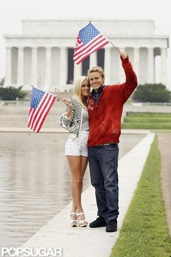 Heidi Montag and Spencer Pratt waved flags at the nation's capital in April 2008.
Heidi Montag and Spencer Pratt waved flags at the nation's capital in April 2008.