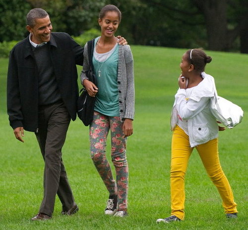 When Robin Roberts interviewed Obama, he opened up about how his daughters influenced his pro gay marriage stance:
"You know, Malia and Sasha, they have friends whose parents are same-sex couples. There have been times where Michelle and I have been sitting around the dinner table and we're talking about their friends and their parents, and Malia and Sasha, it wouldn't dawn on them that somehow their friends' parents would be treated differently. It doesn't make sense to them and frankly, that's the kind of thing that prompts a change in perspective."
When Robin Roberts interviewed Obama, he opened up about how his daughters influenced his pro gay marriage stance:
"You know, Malia and Sasha, they have friends whose parents are same-sex couples. There have been times where Michelle and I have been sitting around the dinner table and we're talking about their friends and their parents, and Malia and Sasha, it wouldn't dawn on them that somehow their friends' parents would be treated differently. It doesn't make sense to them and frankly, that's the kind of thing that prompts a change in perspective."