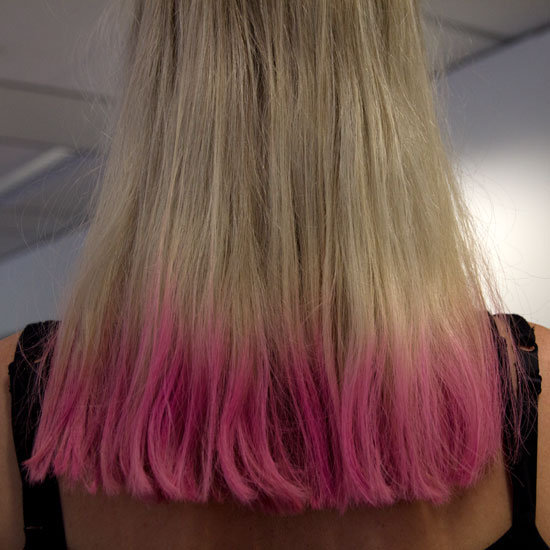 We also realised that the coloured tips trend looks way better on hair that is all one length like Alison's. We also realised that the coloured tips trend looks way better on hair that is all one length like Alison's.