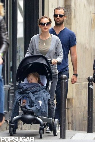 Natalie Portman and her husband, Benjamin Millepied, took Aleph out in Paris.
Natalie Portman and her husband, Benjamin Millepied, took Aleph out in Paris.