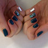 DIY Manicure + Review: Kit Cosmetics Futuristic Fever Polish Quad and Metallic Nail Strips