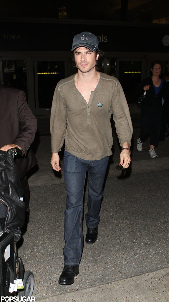 Ian Somerhalder flashed a smoldering stare at photographers. Ian Somerhalder flashed a smoldering stare at photographers.