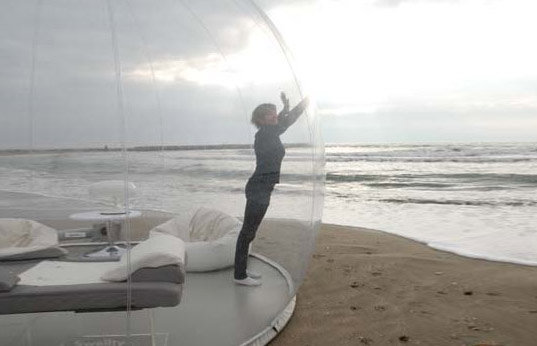 For a majorly beautiful investment, the CristalBubble Tent ($6,245) is a futuristic design for those of you who have very few inhibitions. Alternately, set up one of these tents in a very private area to enjoy 360 degrees of the landscape.
For a majorly beautiful investment, the CristalBubble Tent ($6,245) is a futuristic design for those of you who have very few inhibitions. Alternately, set up one of these tents in a very private area to enjoy 360 degrees of the landscape.