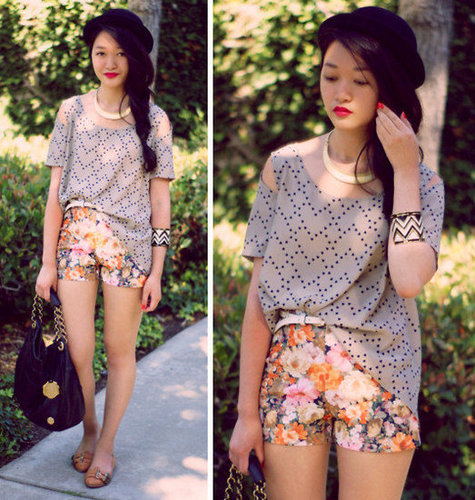 Mixed prints get a bohemian spin when accessorized with tribal-cool jewelry and a bowler hat.
Photo courtesy of Lookbook.nu
Mixed prints get a bohemian spin when accessorized with tribal-cool jewelry and a bowler hat.
Photo courtesy of Lookbook.nu