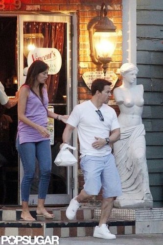 Mark Wahlberg and Rhea Durham left a restaurant together in New Orleans.
Mark Wahlberg and Rhea Durham left a restaurant together in New Orleans.