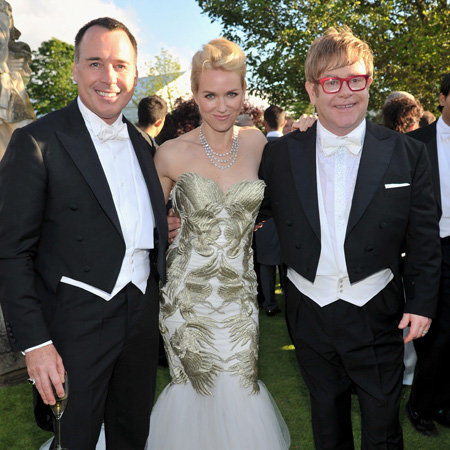 Elton John 2012 White Tie and Tiara Ball Celebrity Pictures
