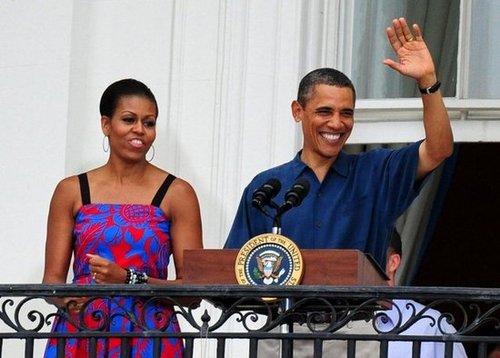 Michelle and Barack enjoyed themselves as the president greeted military families in 2011.
Michelle and Barack enjoyed themselves as the president greeted military families in 2011.