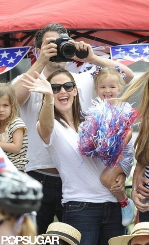 The Garner-Afflecks celebrated the Fourth of July at a holiday parade near their Brentwood, CA, home in 2012.
The Garner-Afflecks celebrated the Fourth of July at a holiday parade near their Brentwood, CA, home in 2012.