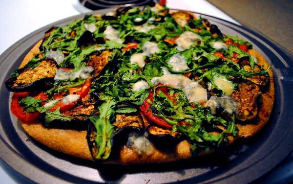 Eggplant Arugula Pizza Eggplant Arugula Pizza