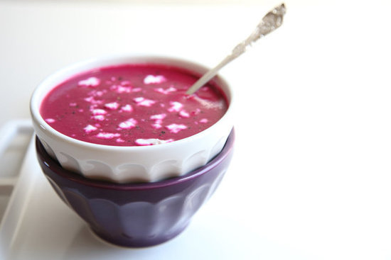 Roasted Beet and Garlic Soup with Chèvre Roasted Beet and Garlic Soup with Chèvre