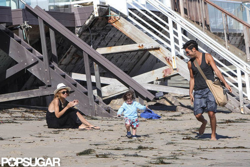 Rachel Zoe cheered on son Skyler while he walked on the beach in Malibu.
Rachel Zoe cheered on son Skyler while he walked on the beach in Malibu.