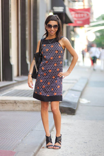 A little printed sheath goes a long way in updating an everyday look — basically, it's all you need.
Photo courtesy of Adam Katz Sinding
A little printed sheath goes a long way in updating an everyday look — basically, it's all you need.
Photo courtesy of Adam Katz Sinding