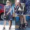 Dianna Agron Wearing Striped T-Shirt