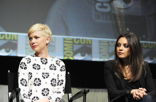 Michelle Williams and Mila Kunis got together at a panel promoting Oz: The Great and Powerful at Comic-Con.
Michelle Williams and Mila Kunis got together at a panel promoting Oz: The Great and Powerful at Comic-Con.