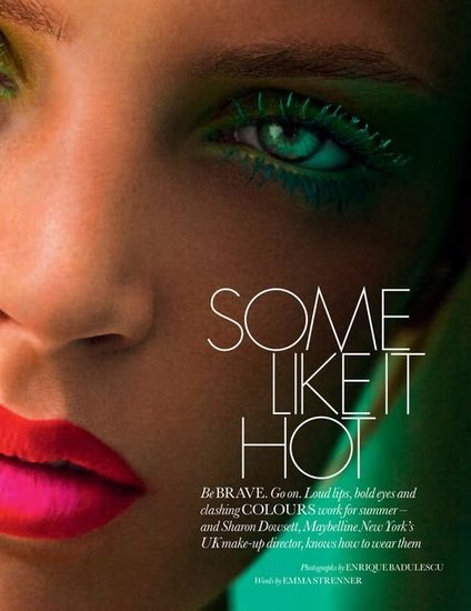 ELLE UK's Some Like It Hot Editorial and The Makeup Colour Clashing Trend