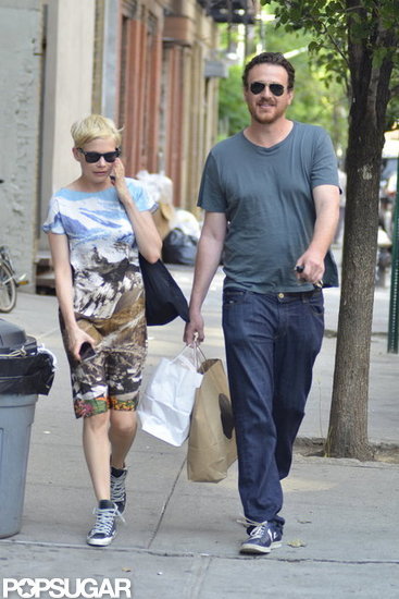 Michelle Williams shopping in Brooklyn with Jason Segel.
Michelle Williams shopping in Brooklyn with Jason Segel.