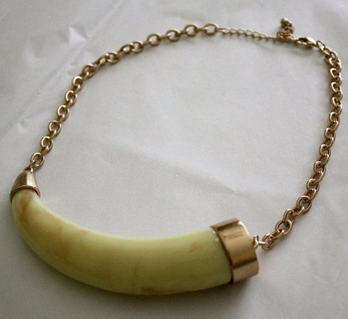 A bold statement piece like this is one you'll wear again and again — and illicit compliments every time you do.
The Oxford Trunk Babar Necklace ($19)
A bold statement piece like this is one you'll wear again and again — and illicit compliments every time you do.
The Oxford Trunk Babar Necklace ($19)