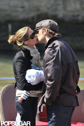 Tom Brady and Gisele Bündchen locked lips while baby Benjamin Brady napped in her arms on a Paris vacation in April 2010.
Tom Brady and Gisele Bündchen locked lips while baby Benjamin Brady napped in her arms on a Paris vacation in April 2010.