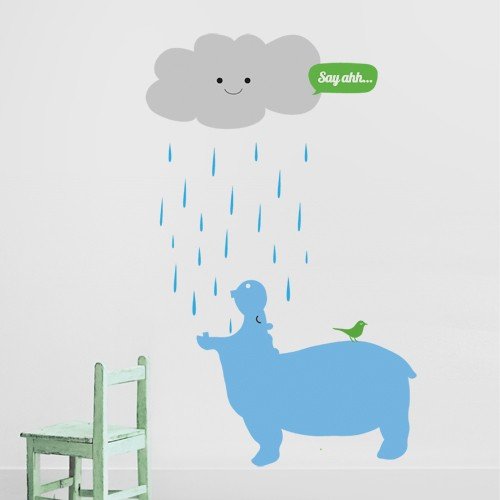 Wall Decal Hippo ($65) Wall Decal Hippo ($65)