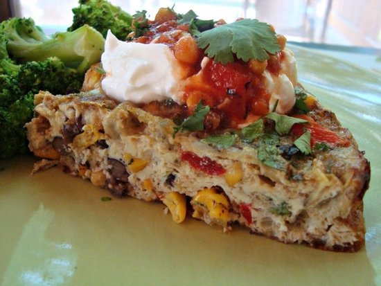 Black Bean, Roasted Corn, and Cilantro Frittata Black Bean, Roasted Corn, and Cilantro Frittata