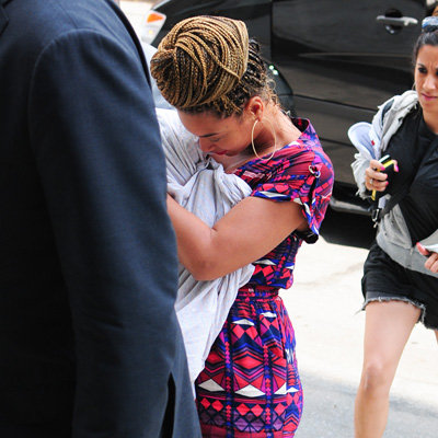 Beyonce Pictures With New Braid Hairstyle and Baby Blue Carter in NYC