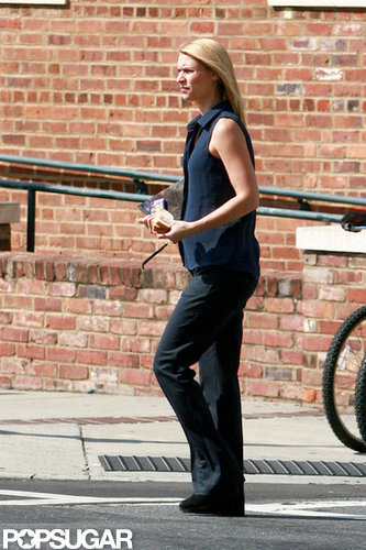 Claire Danes took a break from filming Homeland.
Claire Danes took a break from filming Homeland.