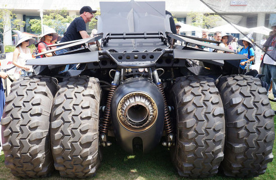 Christian Bale's Batmobile in Batman Begins and The Dark Knight.
Christian Bale's Batmobile in Batman Begins and The Dark Knight.