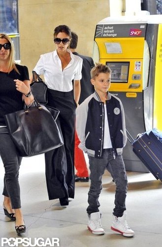 Victoria Beckham Shows Romeo the Shopping Ropes in France Victoria Beckham Shows Romeo the Shopping Ropes in France