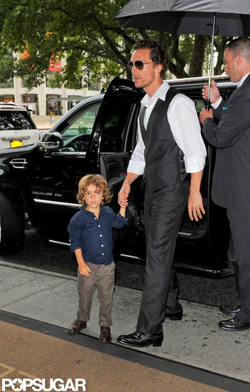 Matthew McConaughey and his son, Levi McConaughey, arrived at the Empire Hotel in NYC.
Matthew McConaughey and his son, Levi McConaughey, arrived at the Empire Hotel in NYC.