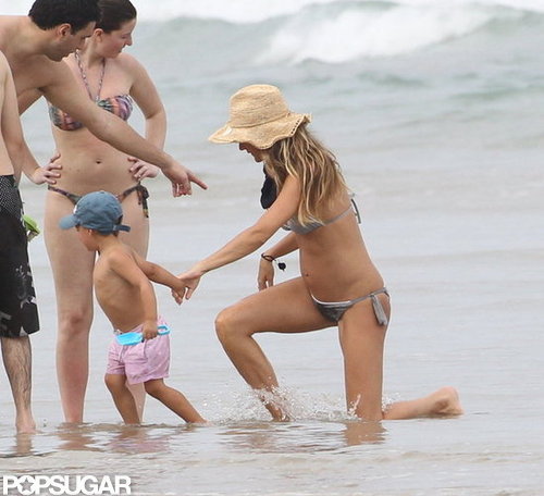 Pregnant Gisele Debuts Bump in a Bikini! Pregnant Gisele Debuts Bump in a Bikini!