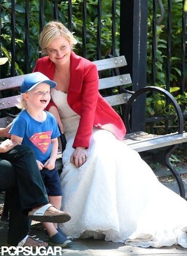 Amy Poehler got a visit from her son Archie Arnett.
Amy Poehler got a visit from her son Archie Arnett.