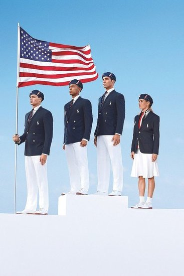 This year's Olympic uniform is a clean, crisp take on Americana wares — all designed by the iconic Ralph Lauren.
This year's Olympic uniform is a clean, crisp take on Americana wares — all designed by the iconic Ralph Lauren.