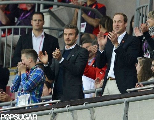 David and Brooklyn Beckham Support Team GB With Prince William David and Brooklyn Beckham Support Team GB With Prince William