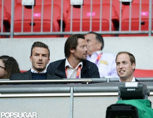 David and Brooklyn Beckham Support Team GB With Prince William David and Brooklyn Beckham Support Team GB With Prince William