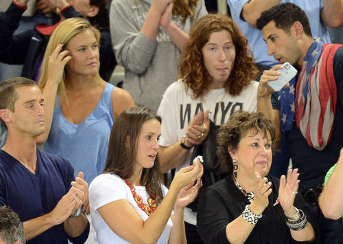 Bar Refaeli and Shaun White Cheer On Michael Phelps to Victory Bar Refaeli and Shaun White Cheer On Michael Phelps to Victory