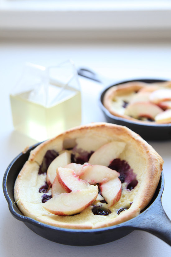 Individual Blueberry Nectarine Dutch Babies Individual Blueberry Nectarine Dutch Babies