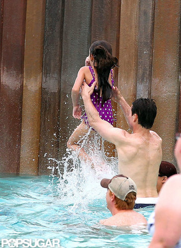Tom Cruise gave Suri Cruise a toss at the water park.
Tom Cruise gave Suri Cruise a toss at the water park.