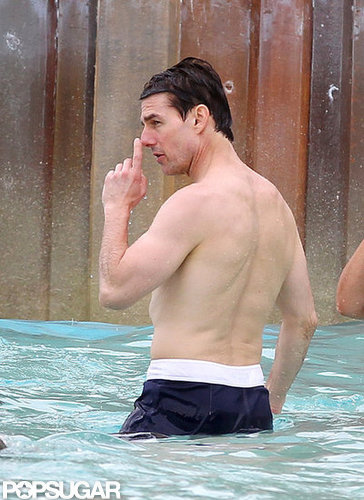 Tom Cruise and Suri Cruise hit the water park in Orlando.
Tom Cruise and Suri Cruise hit the water park in Orlando.