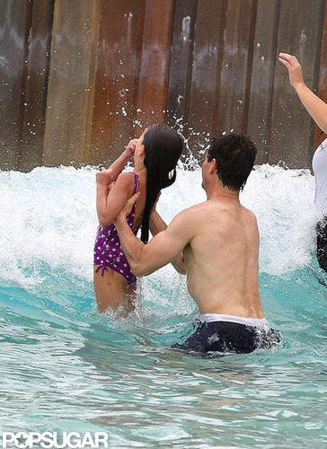 Suri Cruise faced the waves with Tom Cruise.
Suri Cruise faced the waves with Tom Cruise.